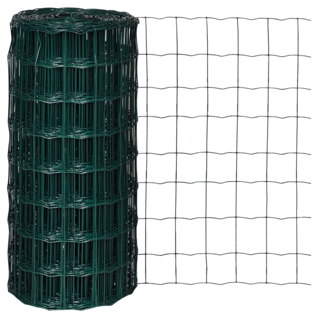 Vidaxl eurohek 10x0,8m staal groen
