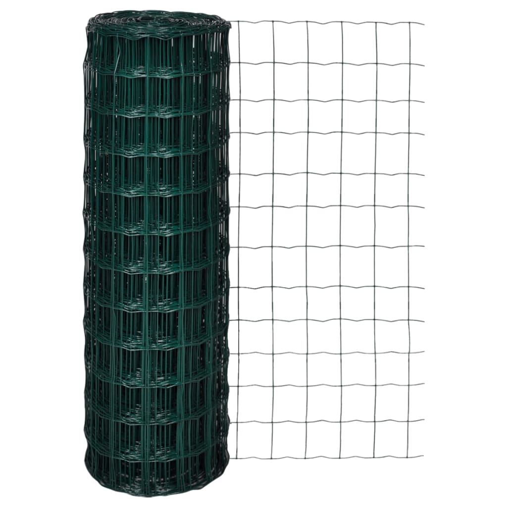 Vidaxl euro hek 10x1,2m staal groen