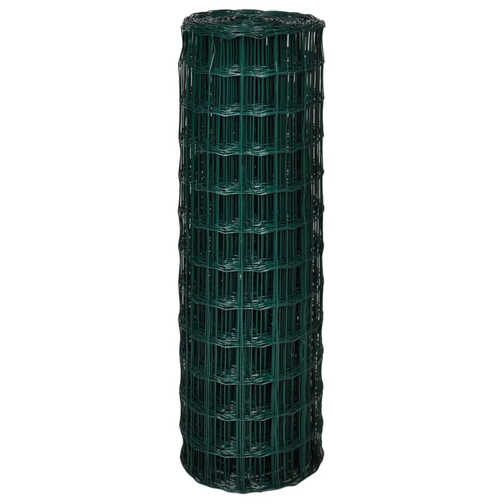 Vidaxl euro hek 10x1,2 m staal groen