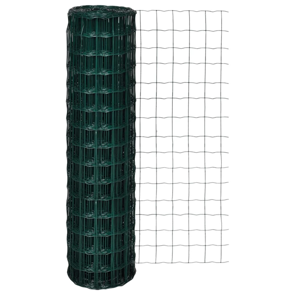 Vidaxl eurohek 10x1,5m staal groen