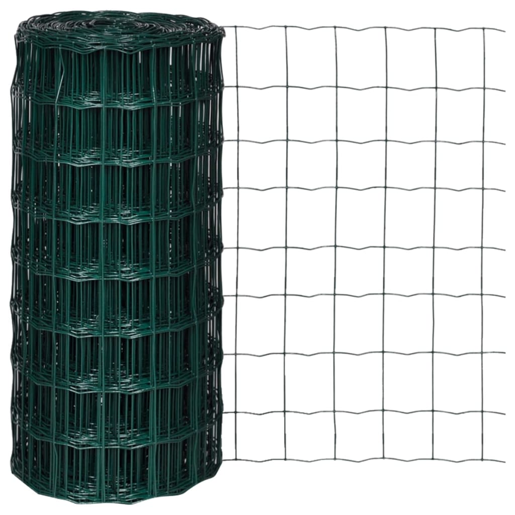 Vidaxl eurohek 25x0,8m staal groen