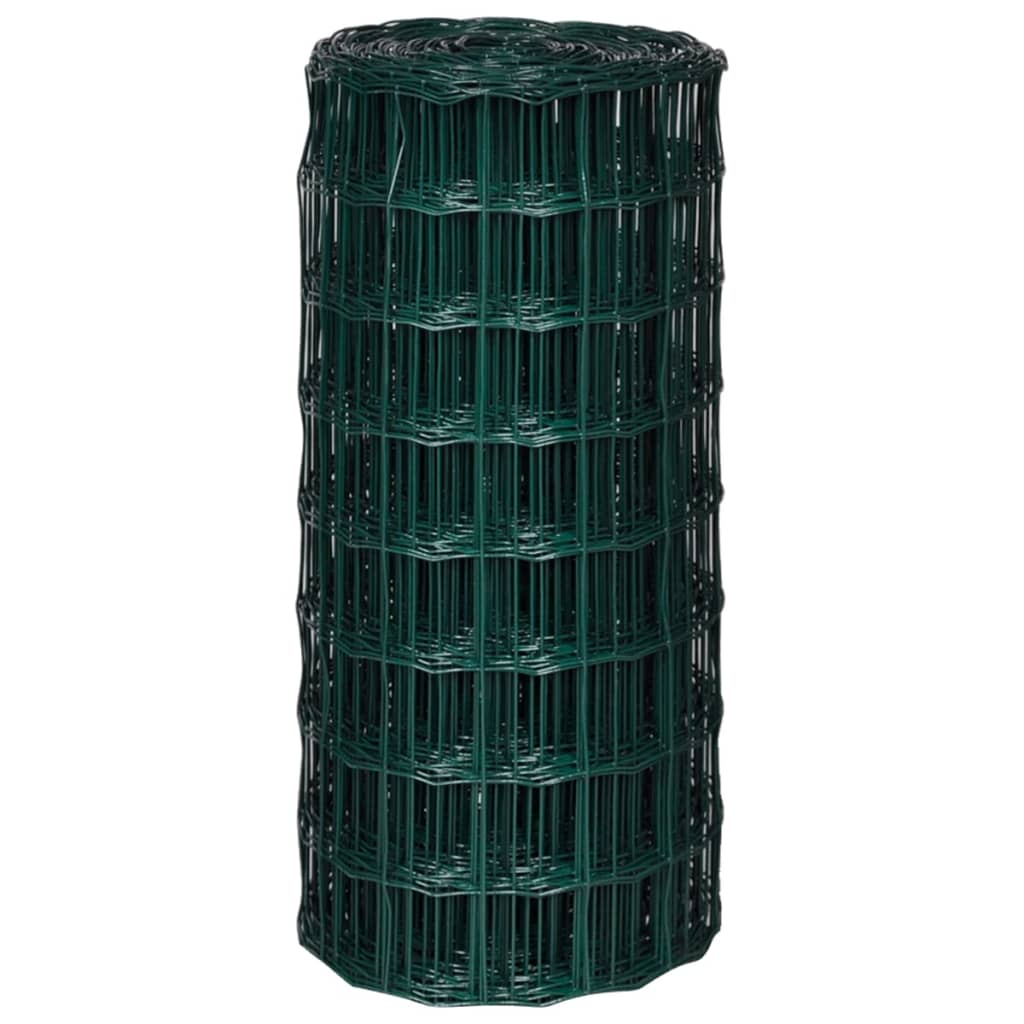 Vidaxl eurohek 25x0,8m staal groen