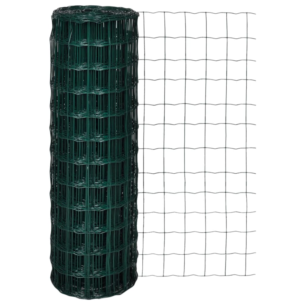 Vidaxl eurohek 25x1,2m staal groen