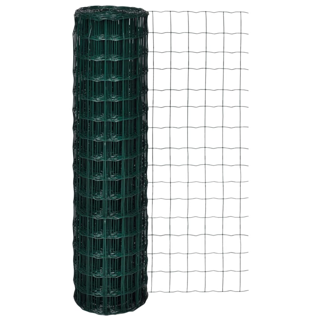 Vidaxl eurohek 25x1,5m staal groen