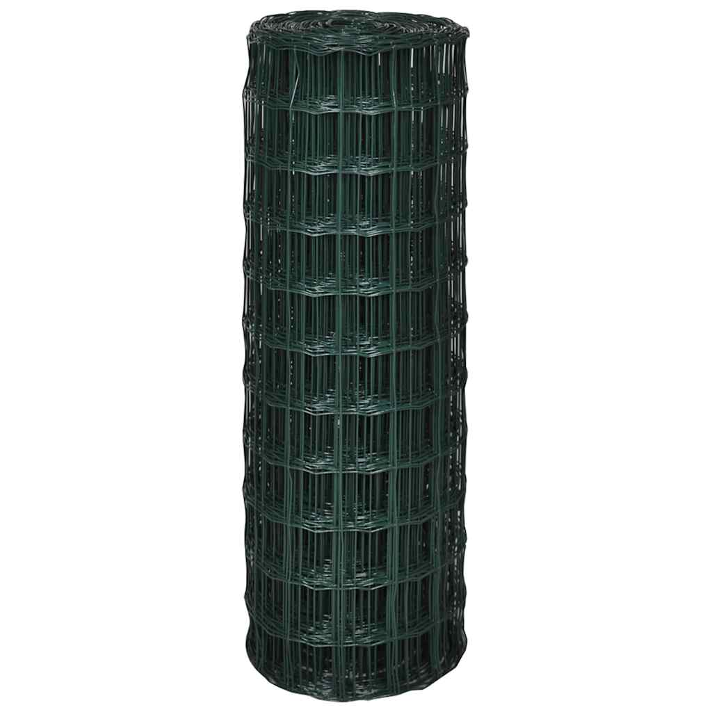 Vidaxl eurohek 25x1,0m staal groen