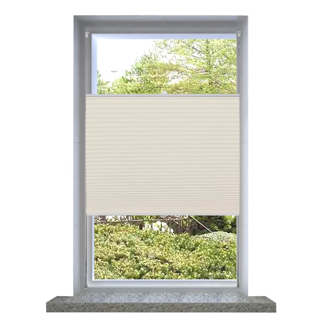 Vidaxl plissé rolgordijn 90x125cm crème