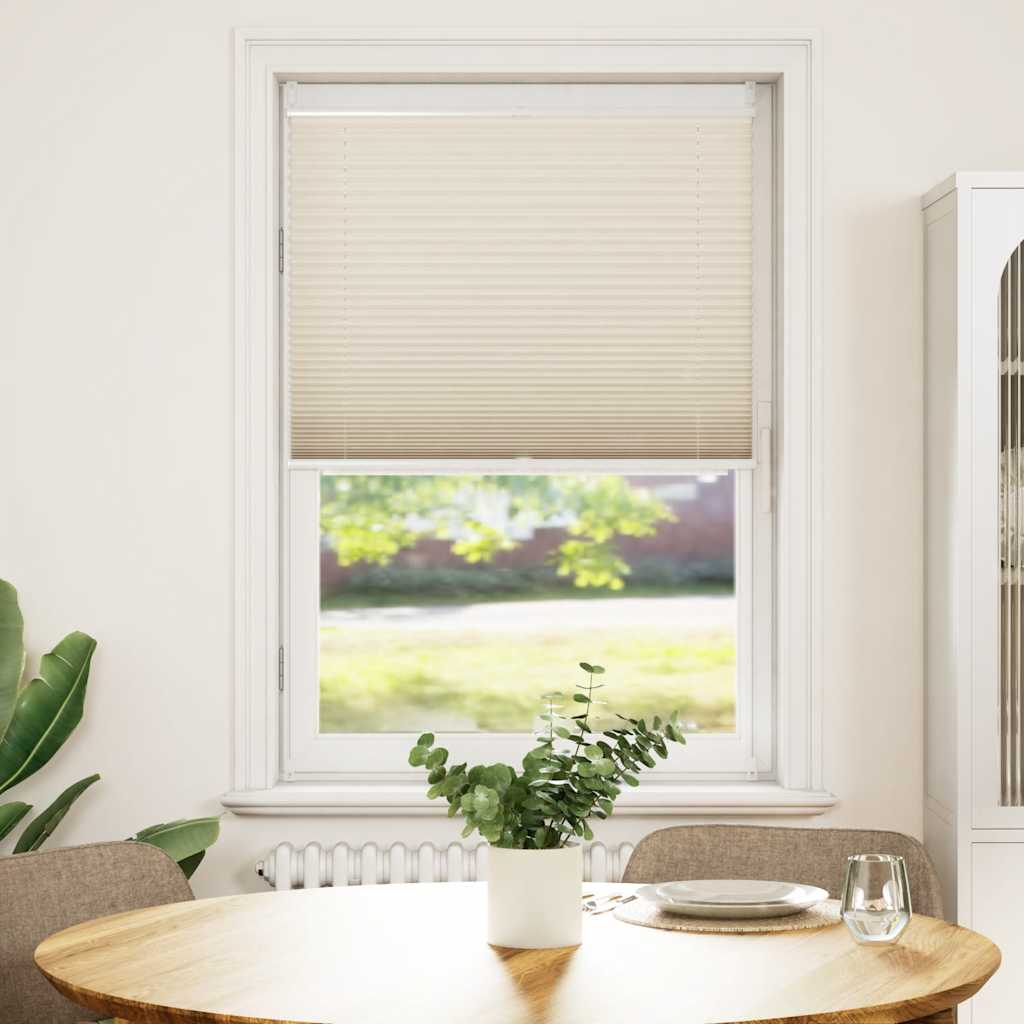Vidaxl plissé rolgordijn 90x125cm crème