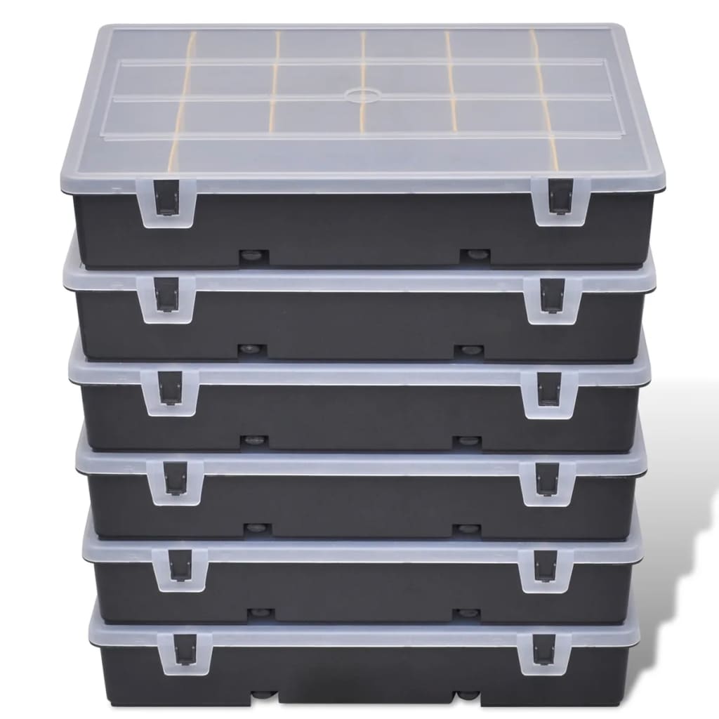 Vidaxl sortdozen 6 st