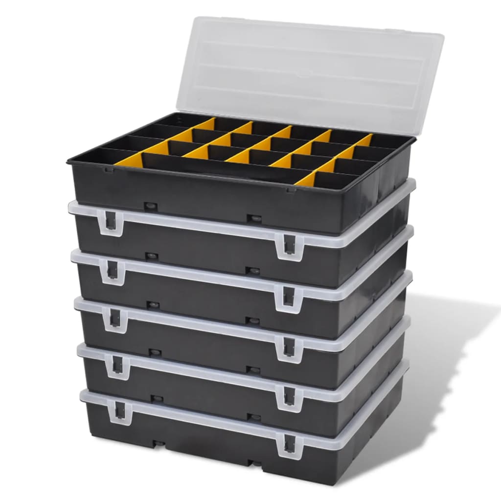 Vidaxl sortdozen 6 st