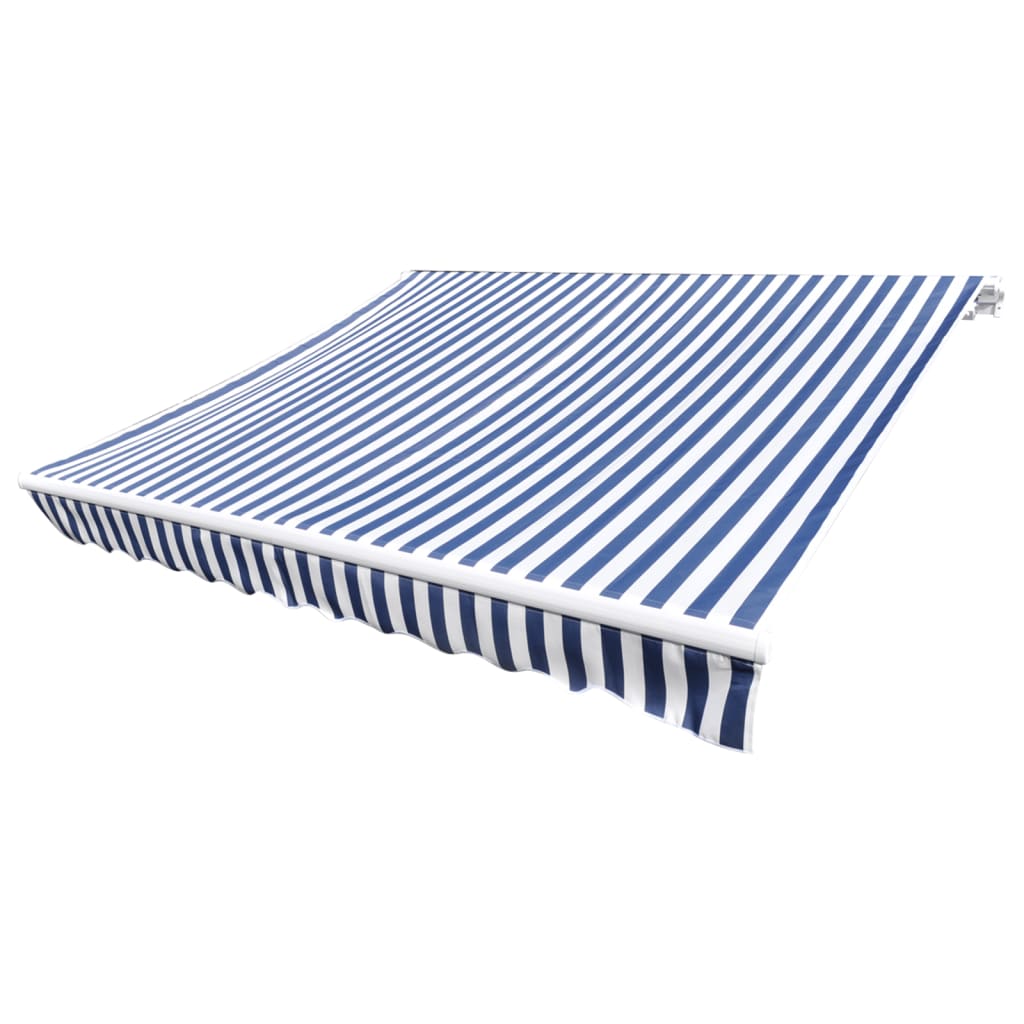 Vidaxl luifeldoek 6x3m canvas blauw en wit