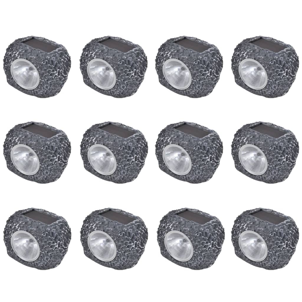 Vidaxl buitenspot solar led 12 st steenvormig