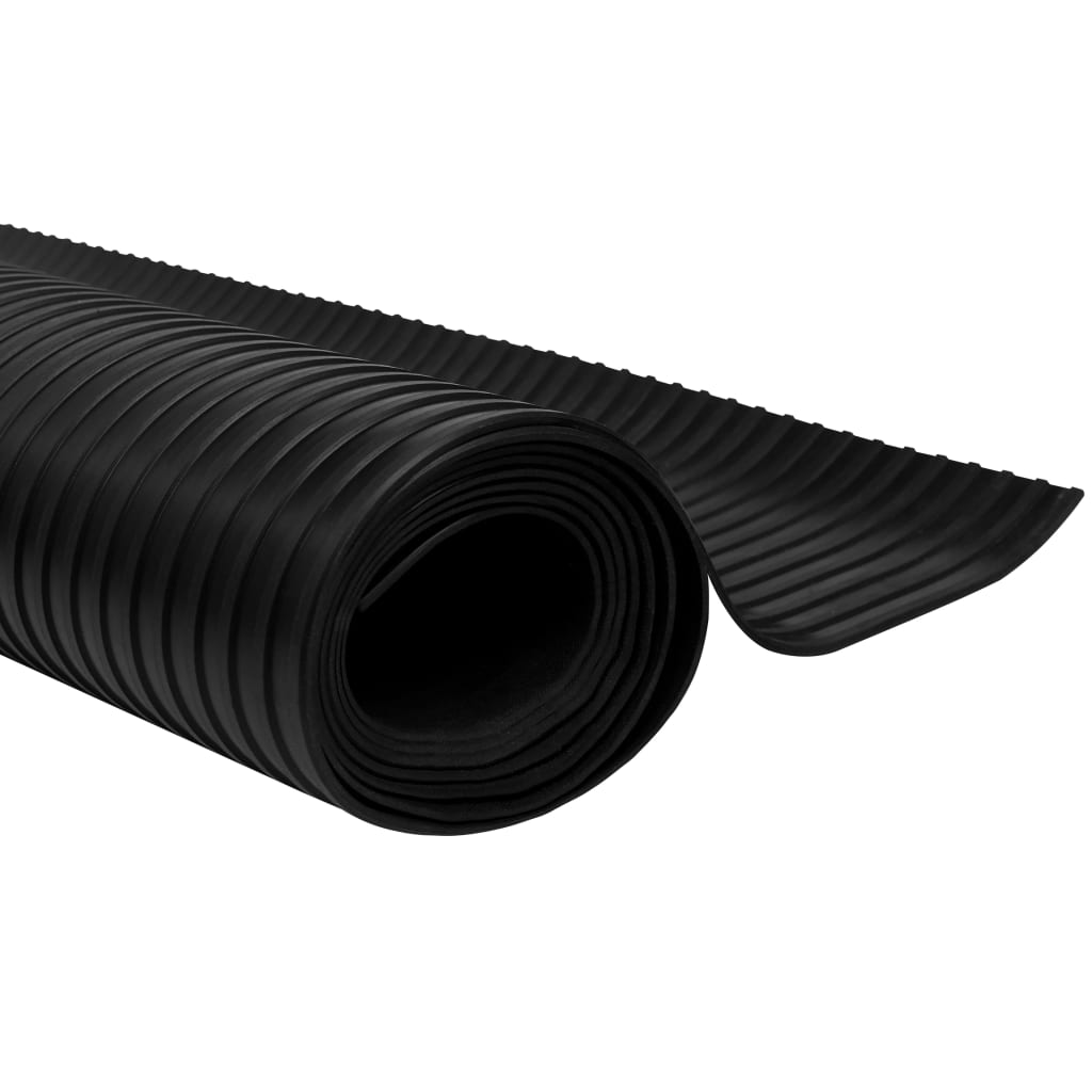 Vidaxl rubberen antislip vloermat 5x1m breed geribbeld