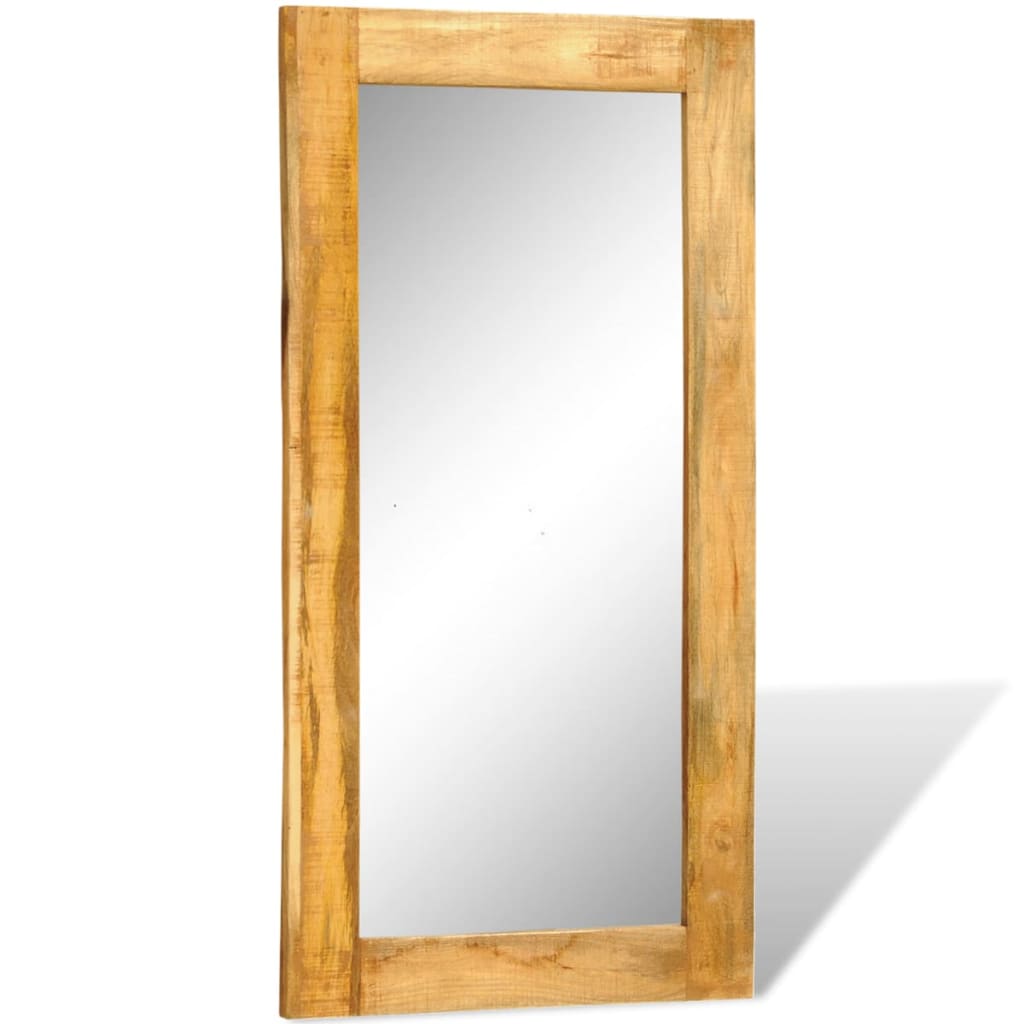 VidaXL Wandspiegel in massief houten lijst 120x60 cm