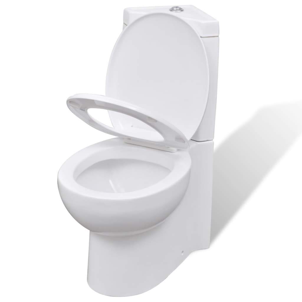 VidaXL Toilethoekmodel keramisch wit