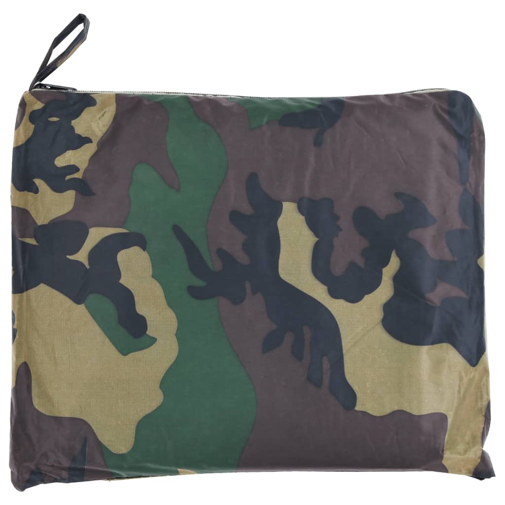 Vidaxl regenpak 2-delig met capuchon (heren camouflage maat m)