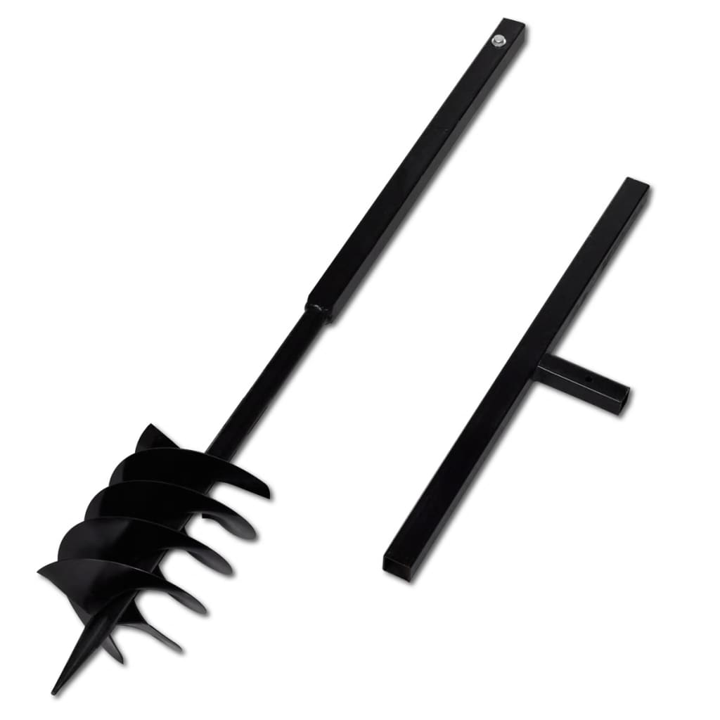 Vidaxl grondboor met handvat 180 mm en verlengstukken 13 m (staal)
