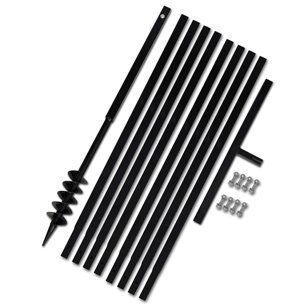 Vidaxl grondboor 80mm met 9m verlengstuk staal