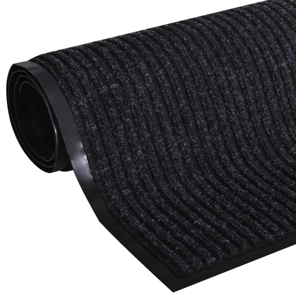 Vidaxl deurmat 90x120 cm pvc zwart