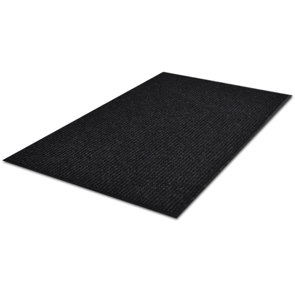 Vidaxl deurmat 90x120 cm pvc zwart