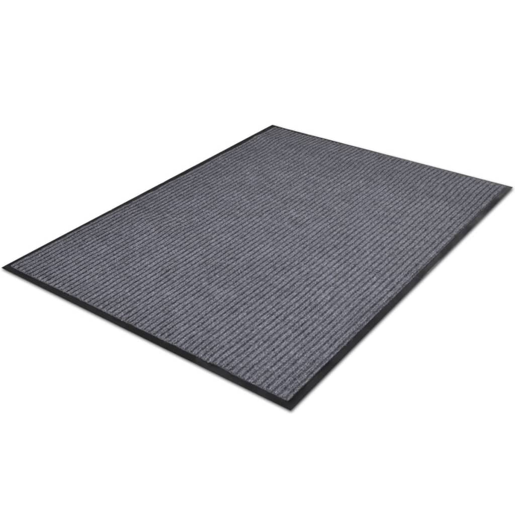 Vidaxl deurmat 90x60 cm pvc grijs