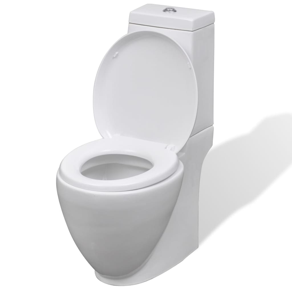 VidaXL Toilettenbidetset keramiek wit