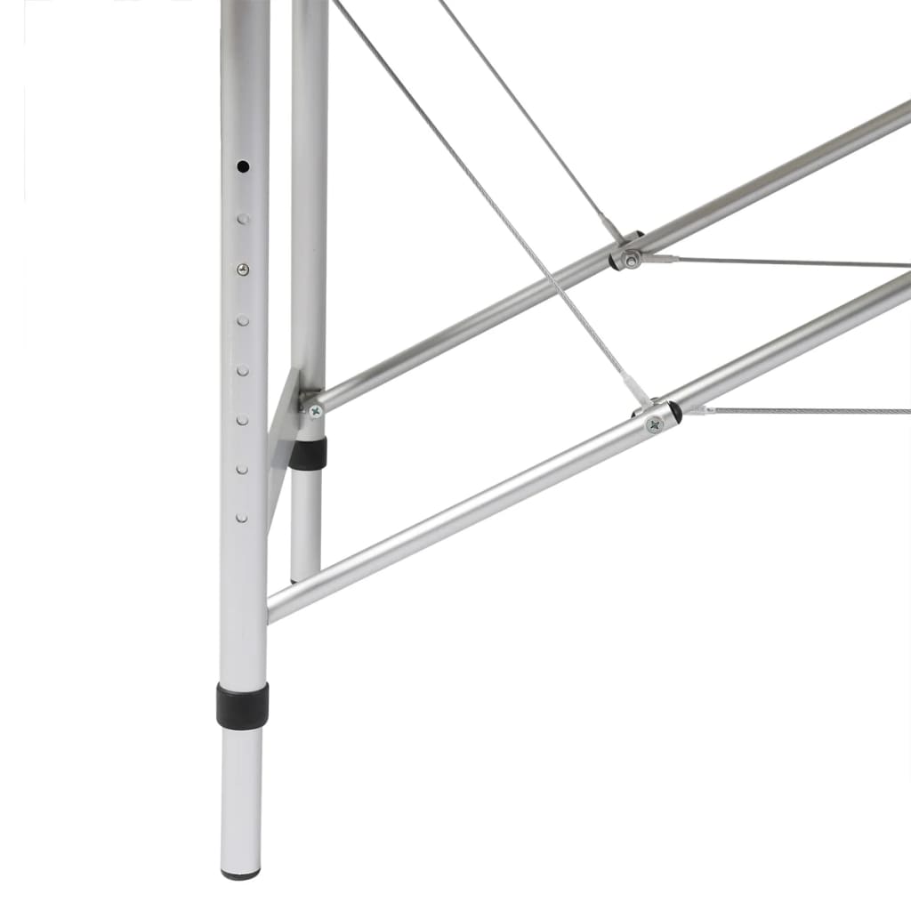 Vidaxl massagetafel met 2 zones inklapbaar aluminium frame zwart