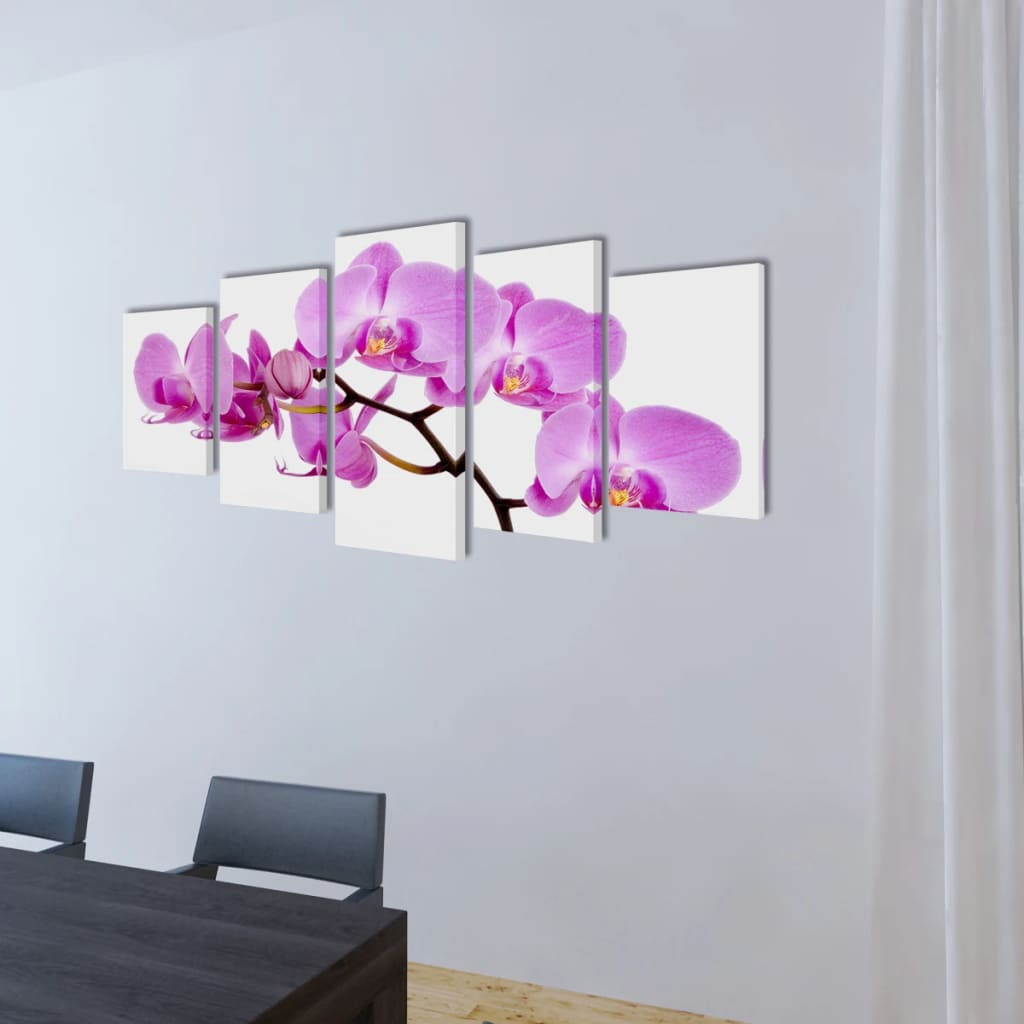 Vidaxl canvas muurdrukset orchidee 200 x 100 cm