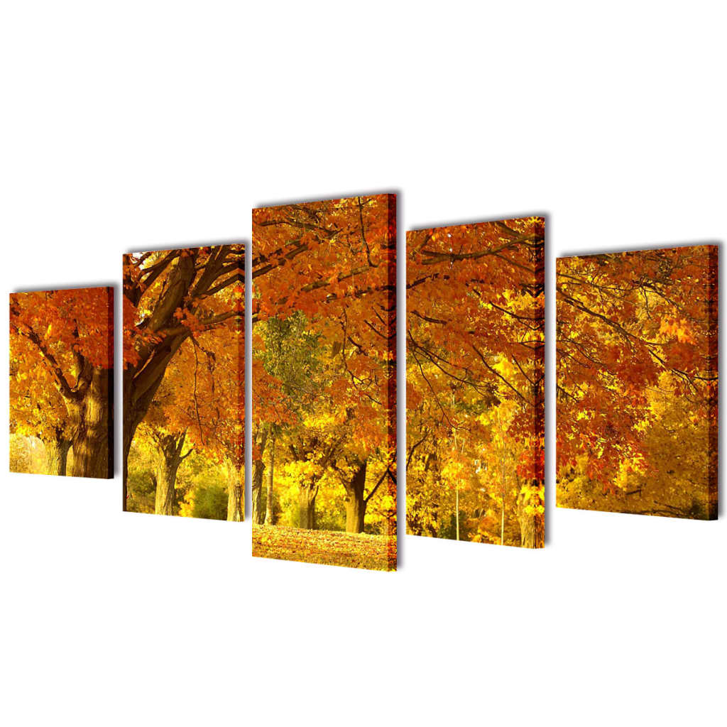 Vidaxl canvas muurdruk printset esdoorn 200 x 100 cm