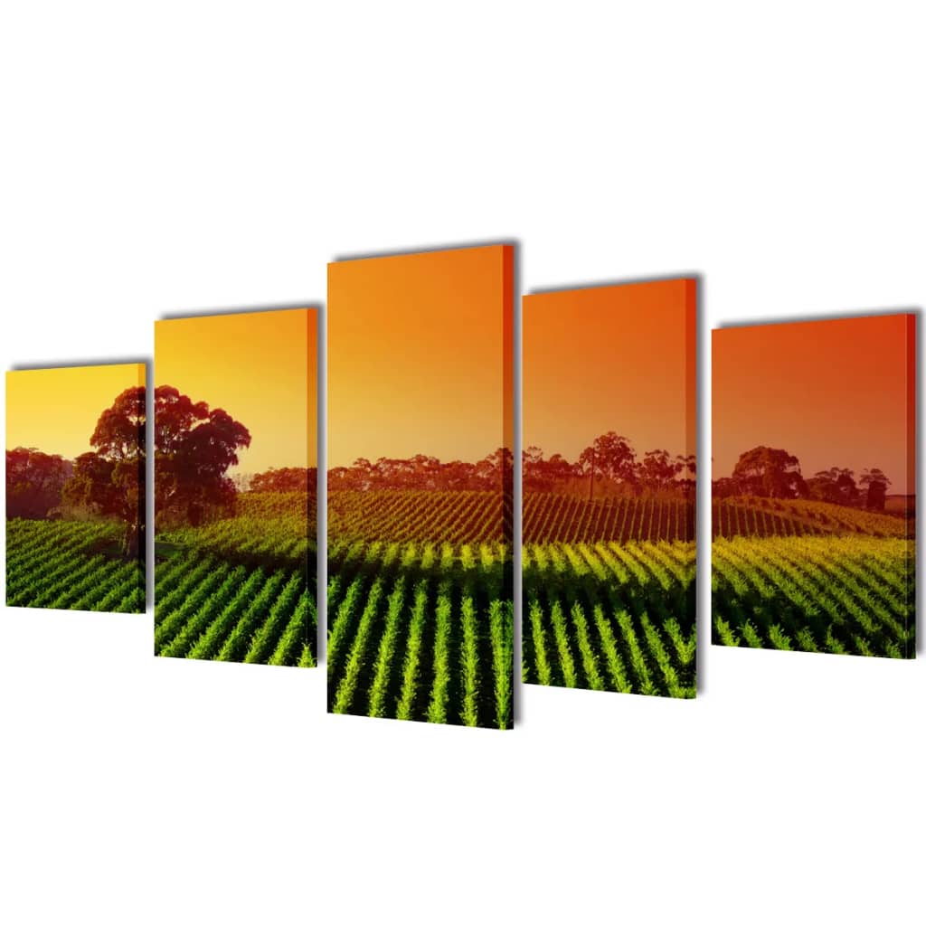 Vidaxl canvas muurdrukset velden 200 x 100 cm