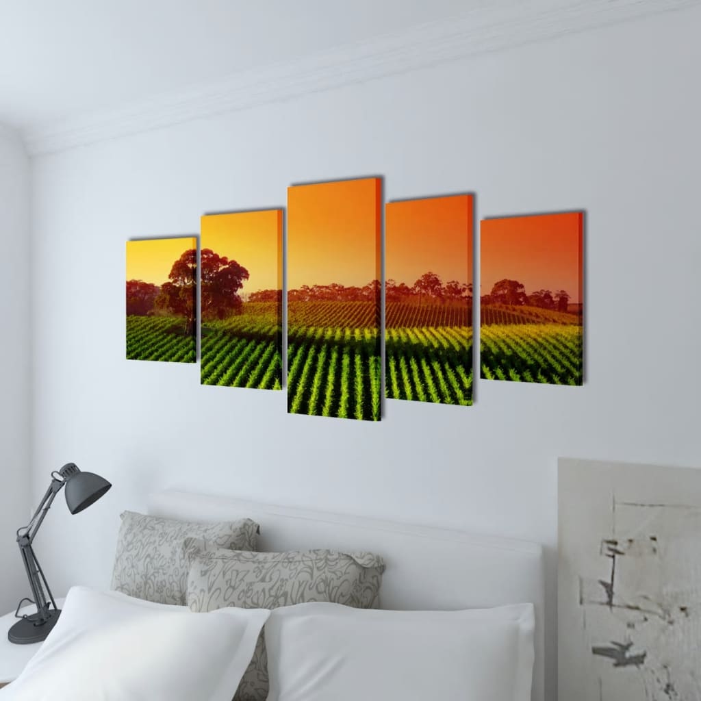 Vidaxl canvas muurdrukset velden 200 x 100 cm
