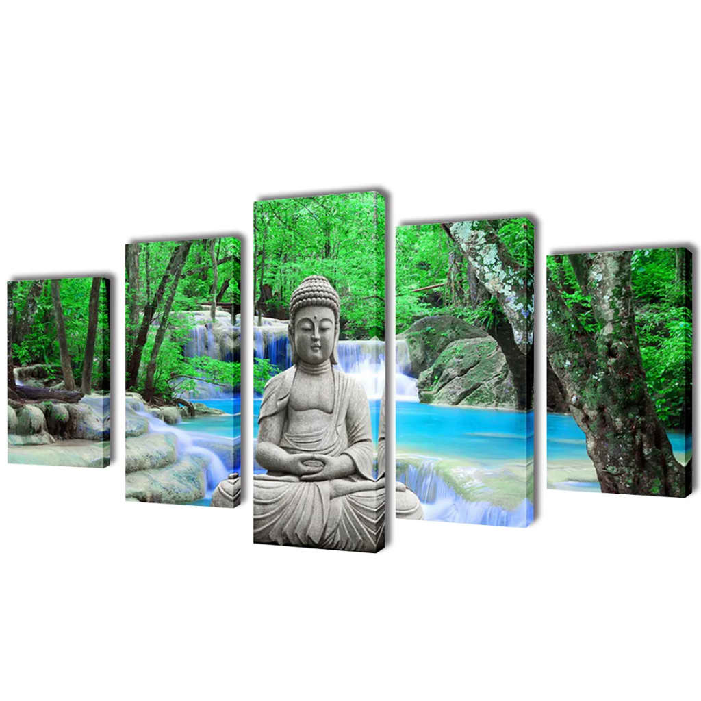 Vidaxl canvas muurdrukset boeddha 200 x 100 cm