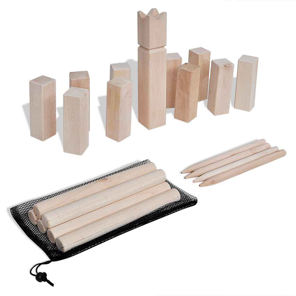 Vidaxl houten kubb spelset