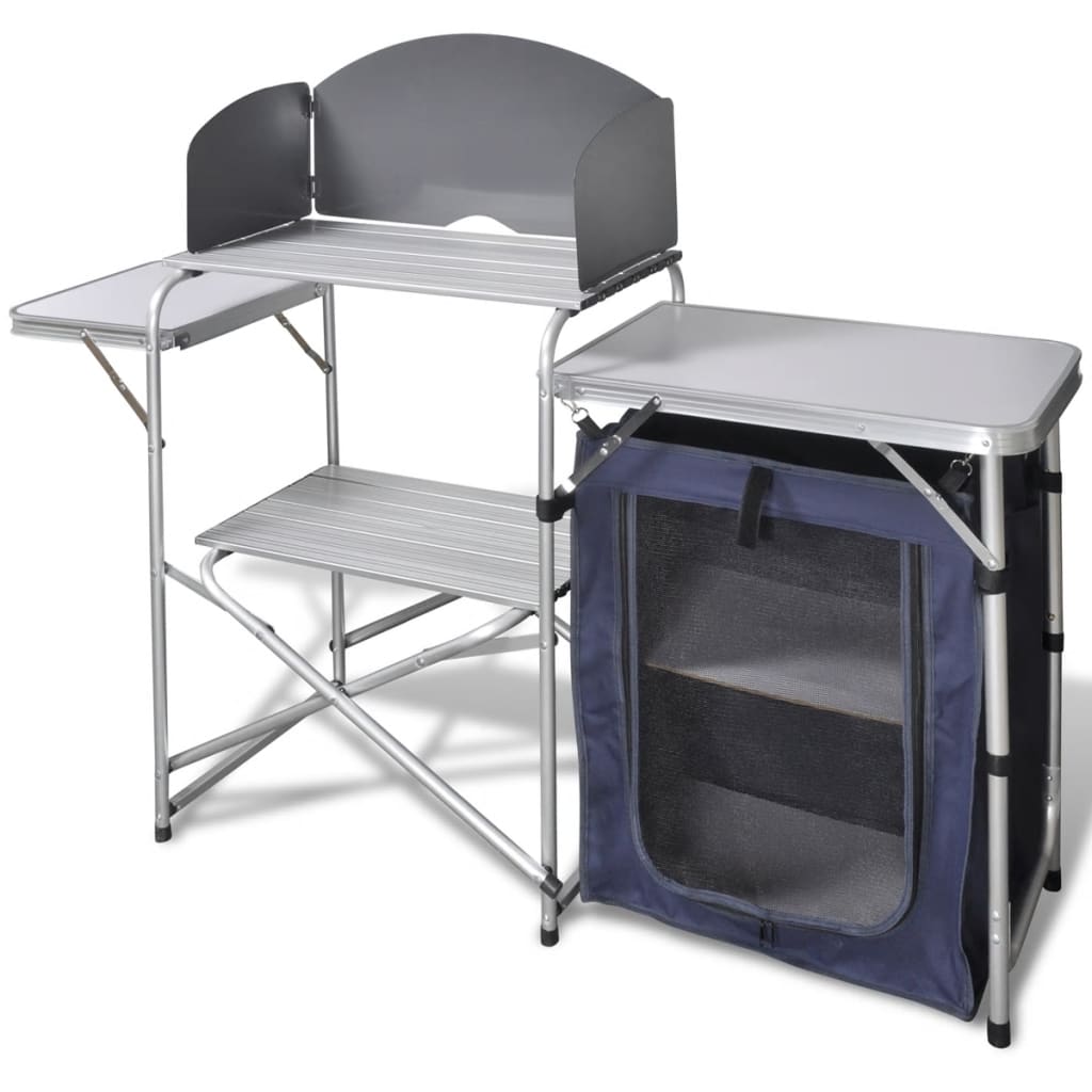 Vidaxl campingkeuken inklapbaar met windscherm aluminium
