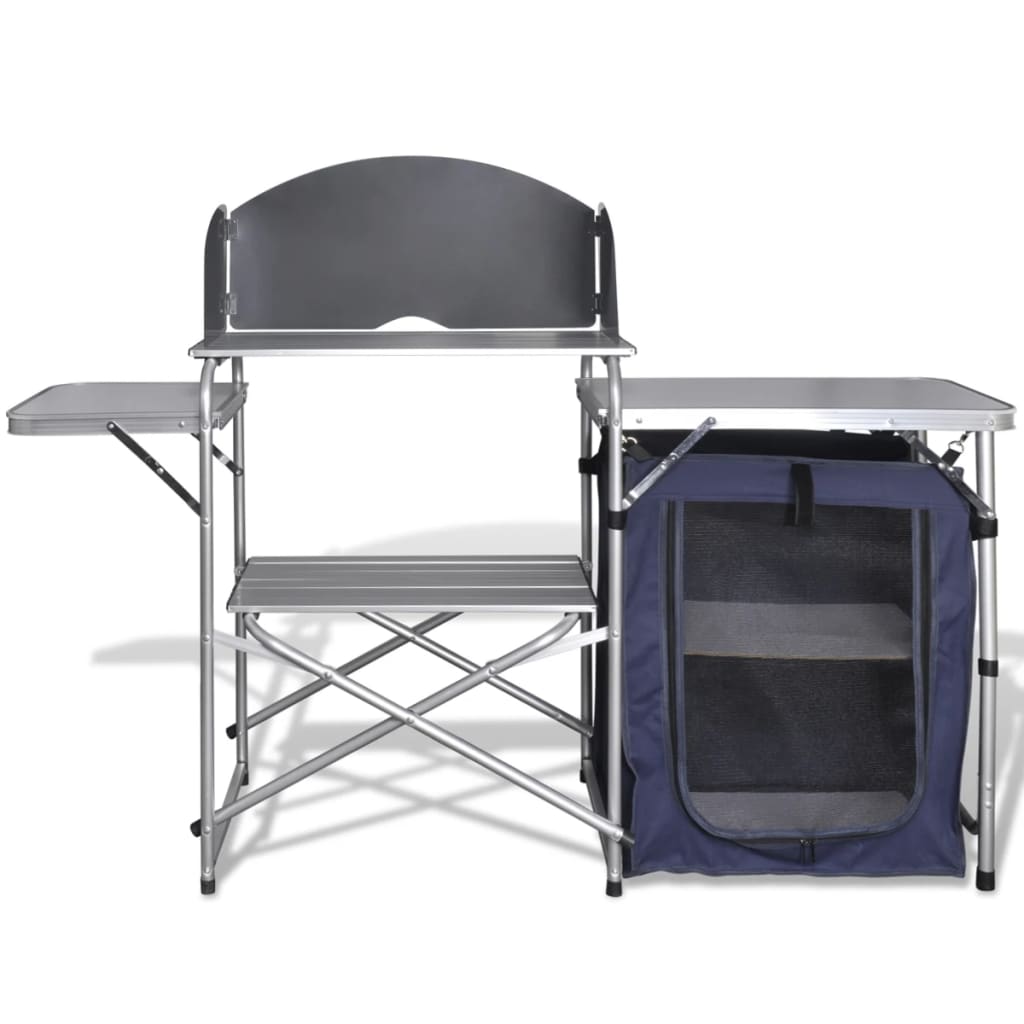 Vidaxl campingkeuken inklapbaar met windscherm aluminium