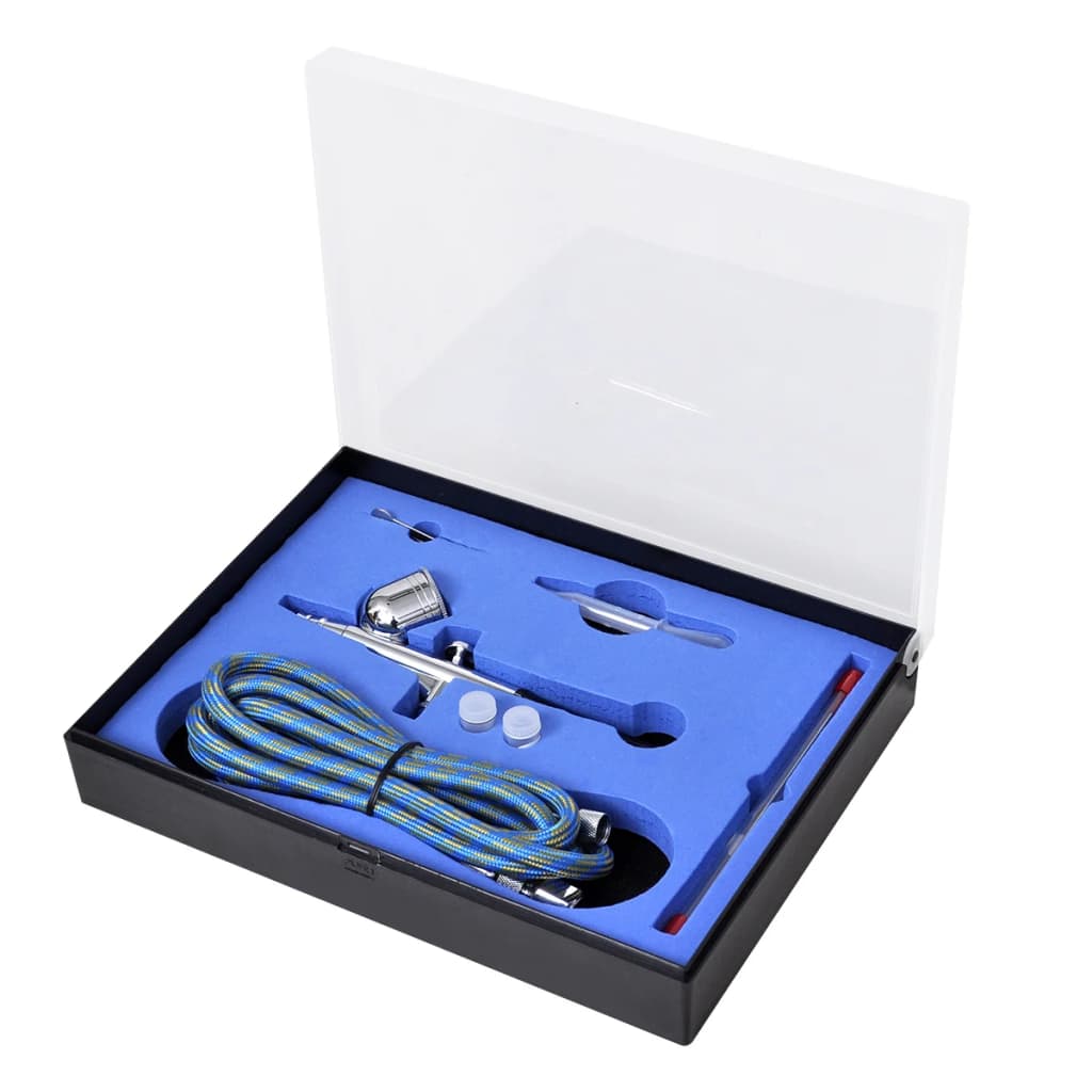 VidaXL Airbrushset 0,2 0,3 0,5 mm mondstukken