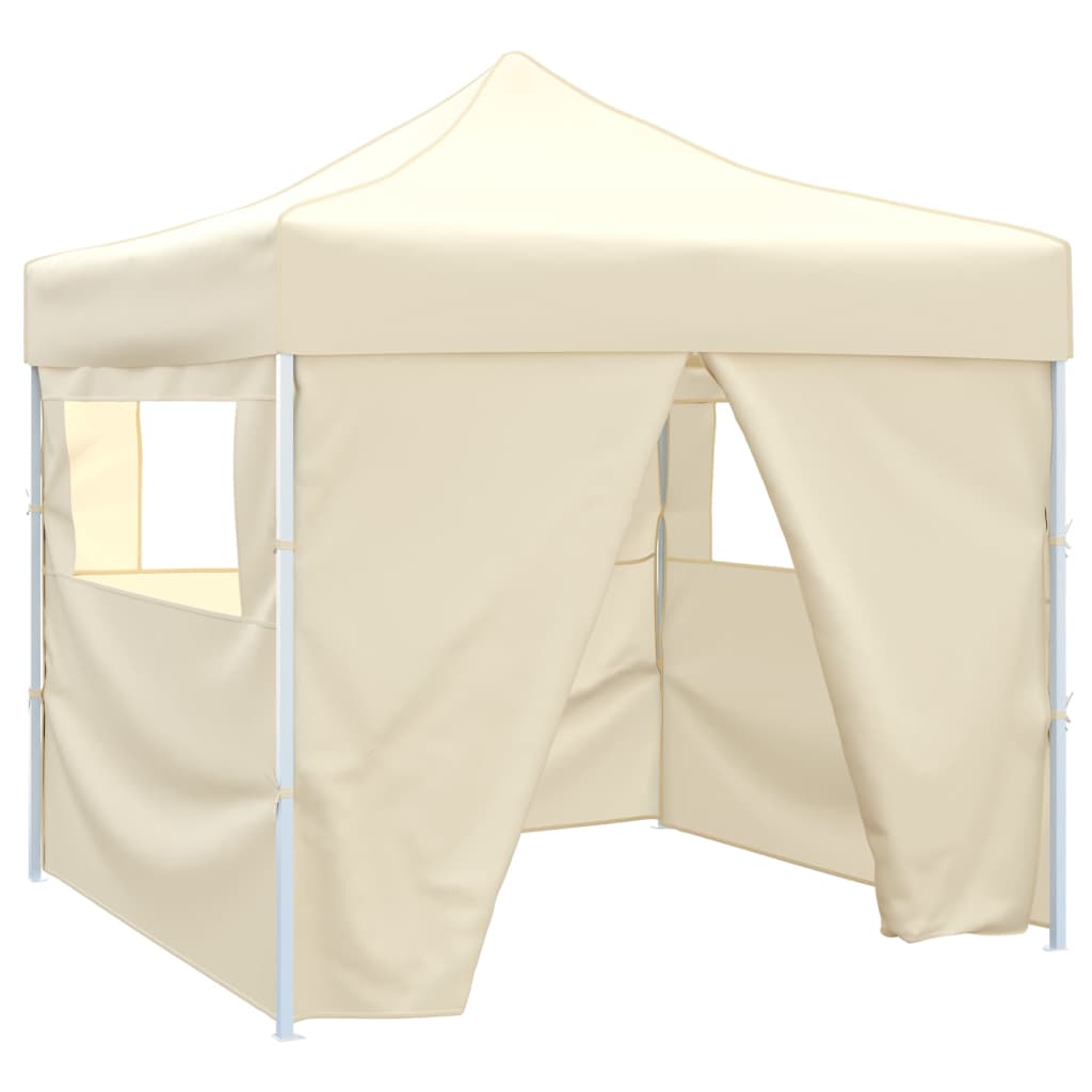 Vidaxl vouwtent met 4 zijwanden 3x3m crème