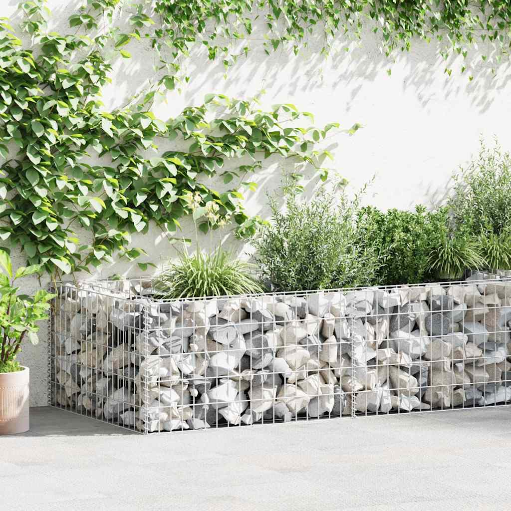 Vidaxl schanskorf plantenbak 180x90x50 cm gegalvaniseerd staal