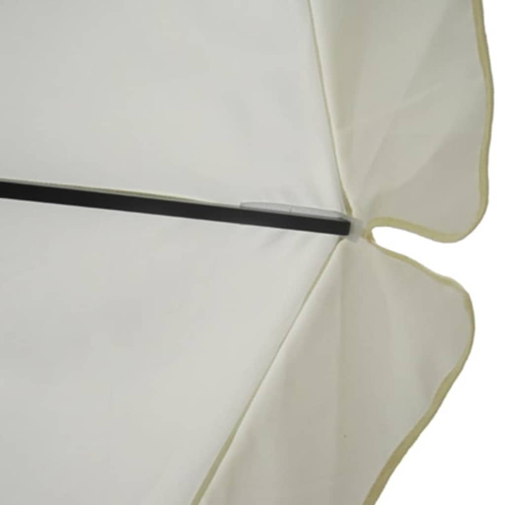 Vidaxl parasol met draagbare voet aluminium (wit)
