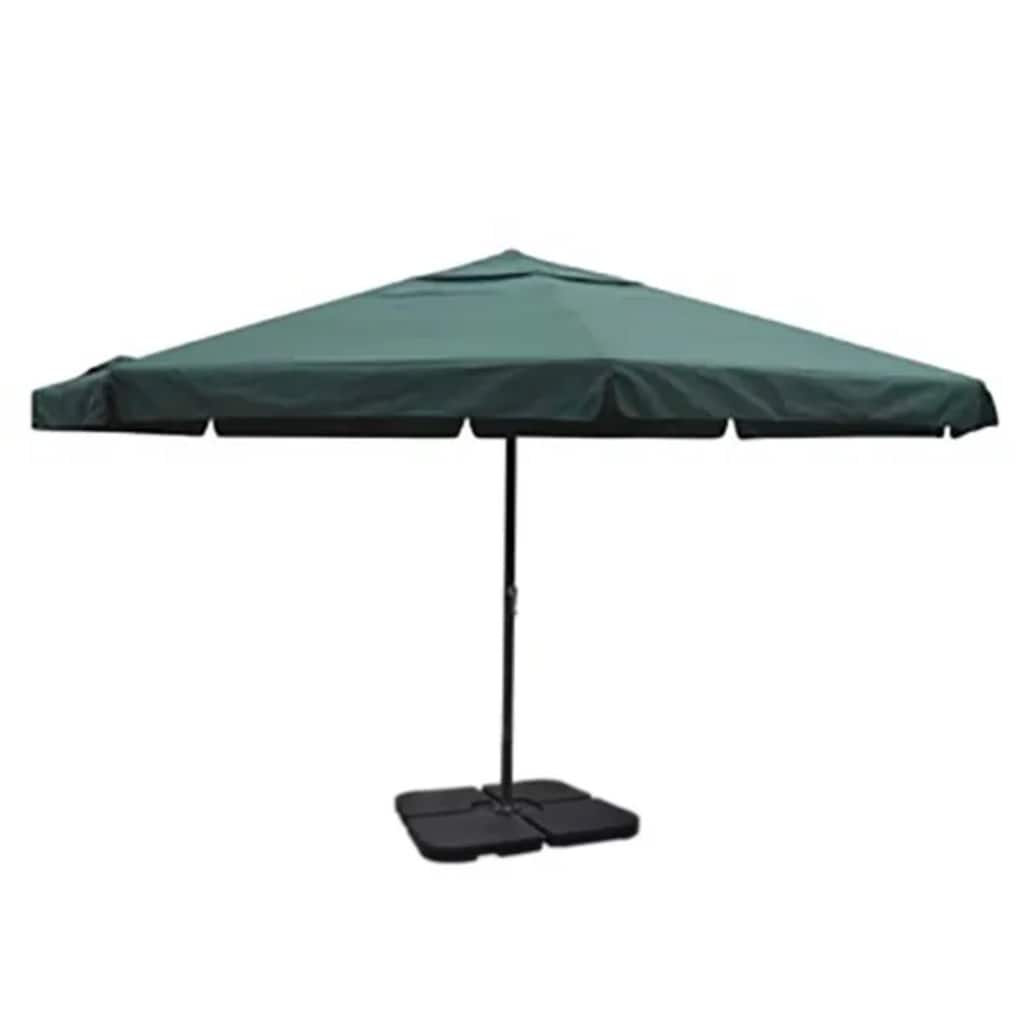 Vidaxl parasol met draagbare voet aluminium (groen)