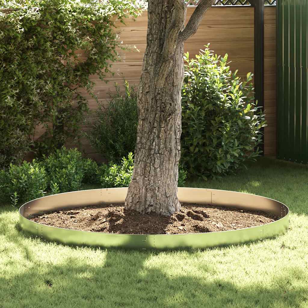 Vidaxl 10 st grasboord flexibel 100x14 cm gegalvaniseerd staal