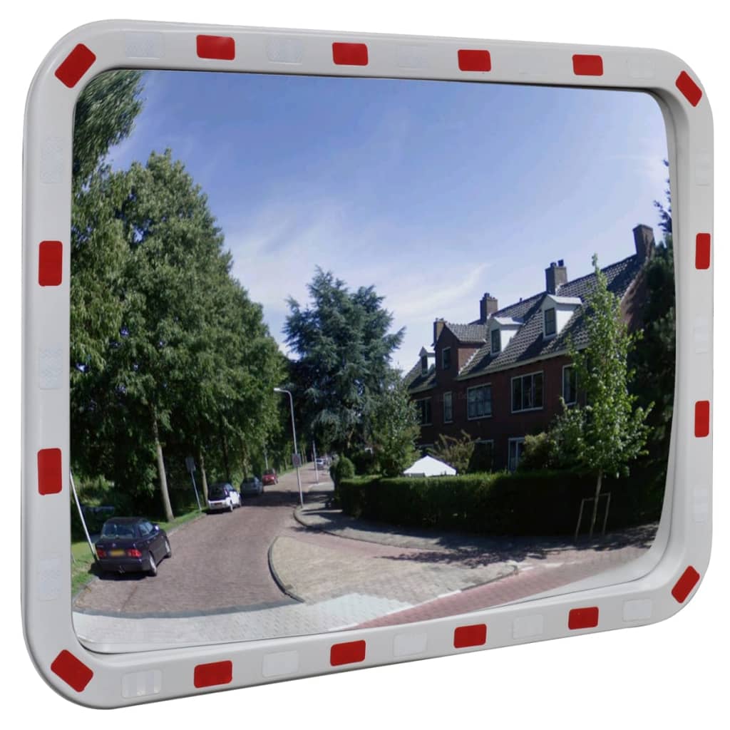 Vidaxl verkeersspiegel rechthoekig met reflectoren 60x80 cm