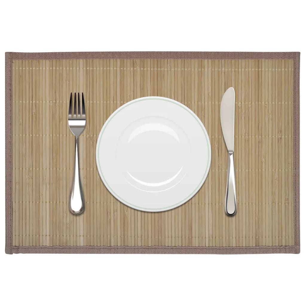 Vidaxl 6-delige placemats 30x45 cm bamboe bruin