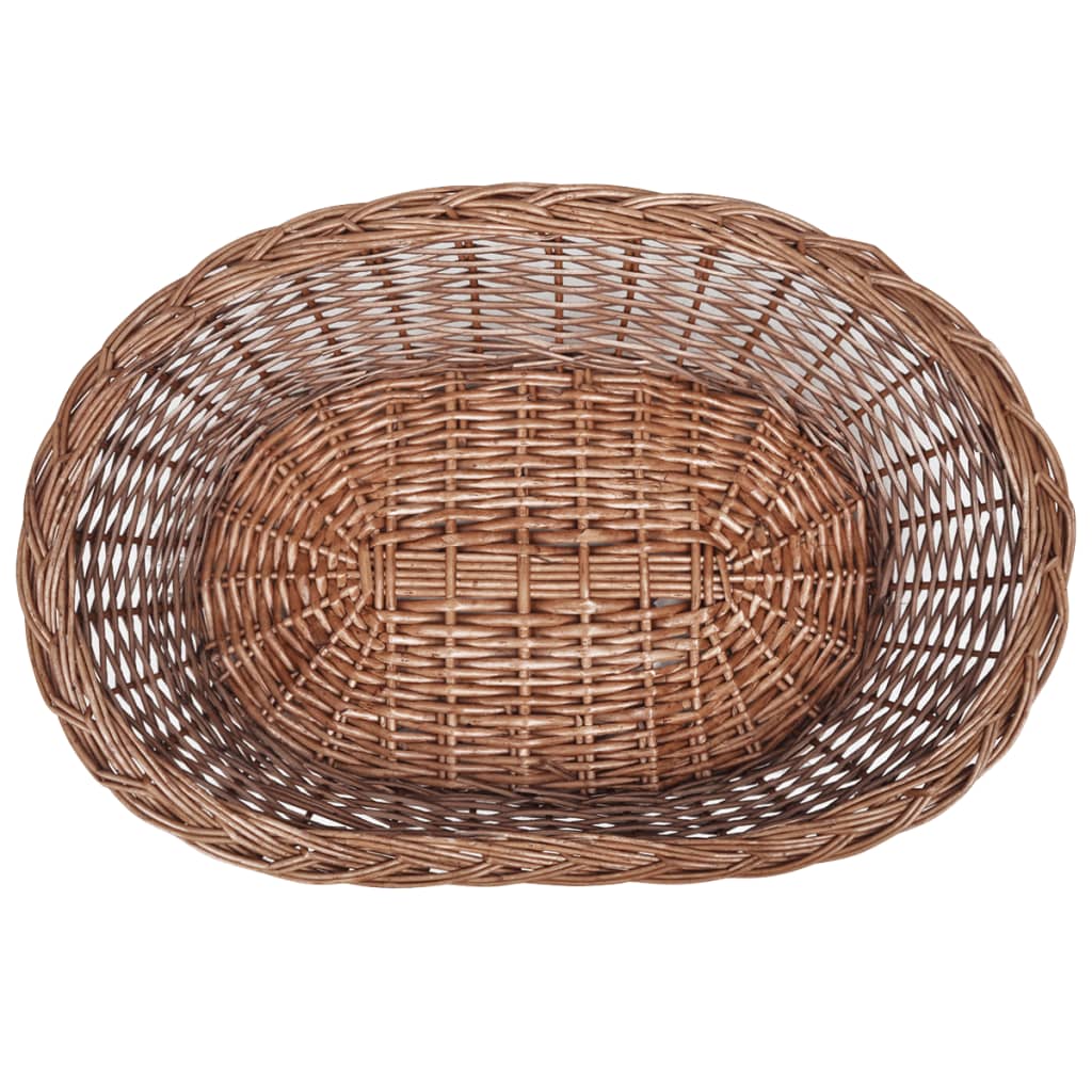 Vidaxl hondenmand huisdierenbed 50 cm natuurlijk wilgen