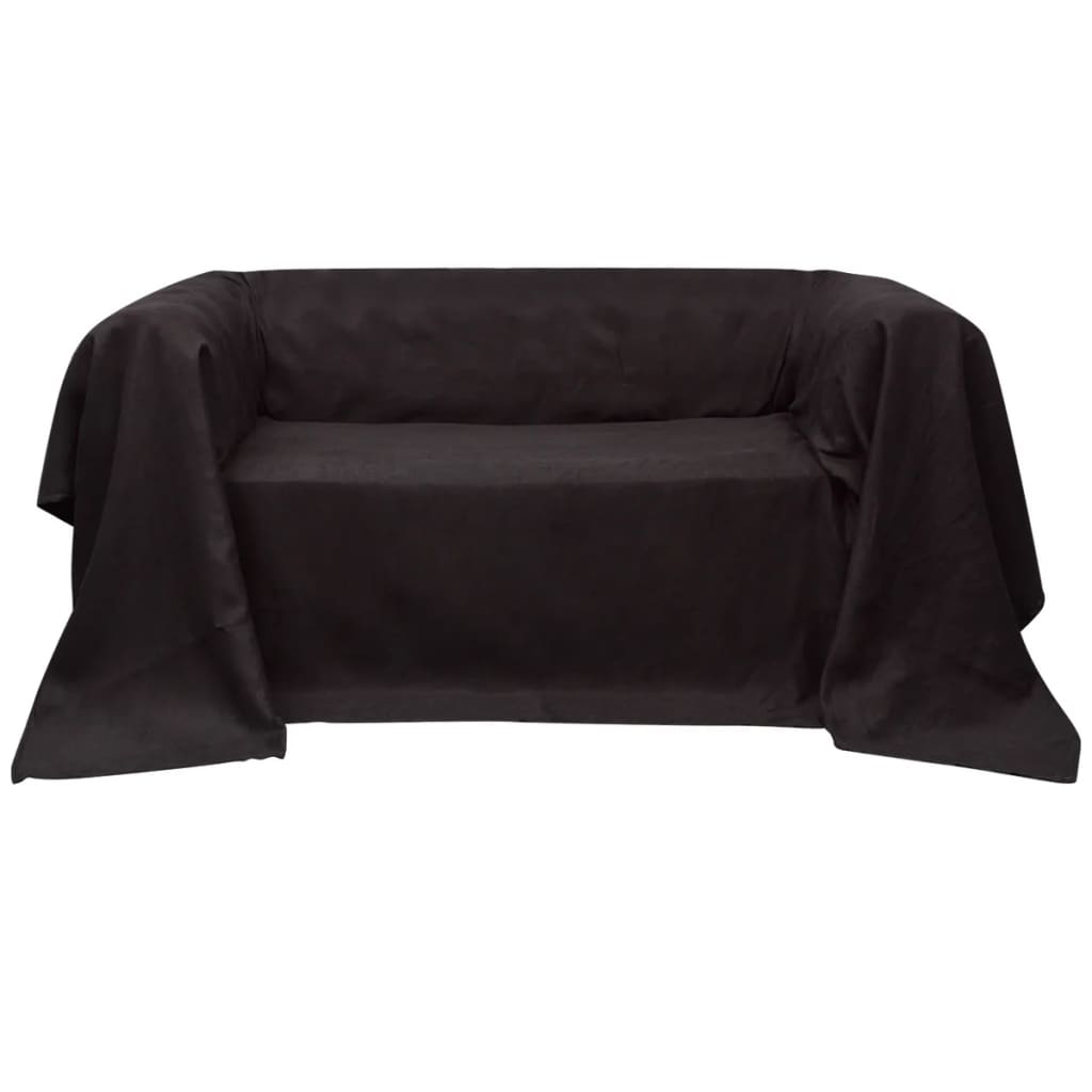 Vidaxl bankhoes microsuède bruin 140 x 210 cm