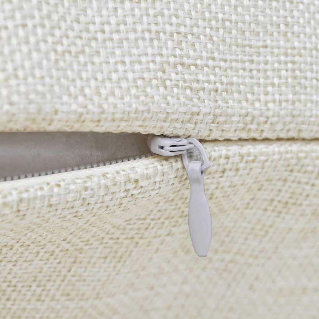 VidaXL Kussenhoezen linnenlook 80 x 80 cm beige 4 stuks