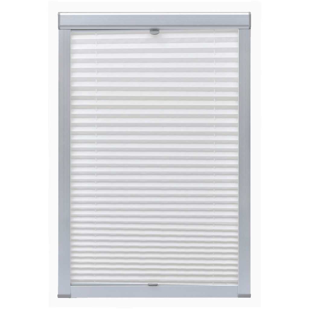 Vidaxl rolgordijn geplooid wit f06