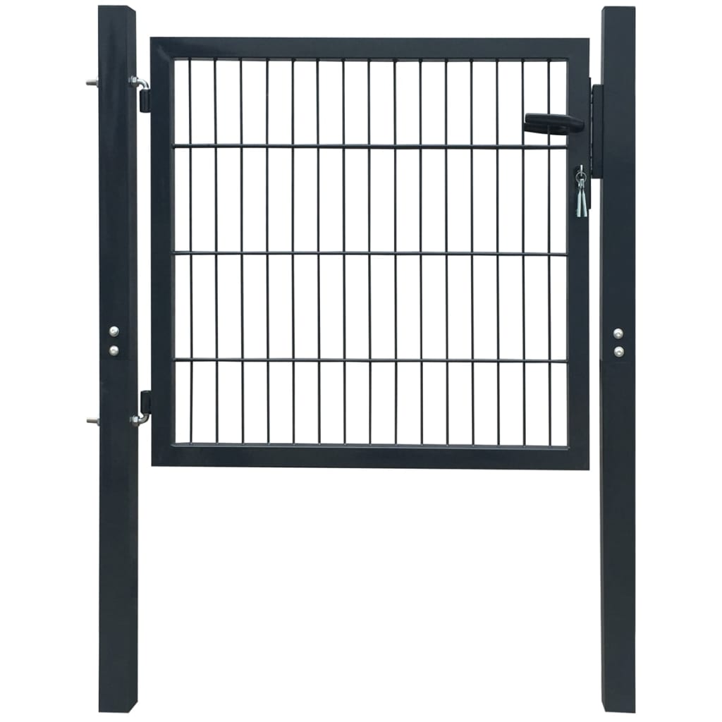 VidaXL Poort 105x150 cm staal antracietkleurig
