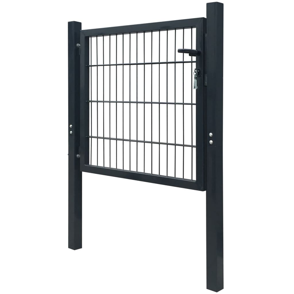 VidaXL Poort 105x150 cm staal antracietkleurig