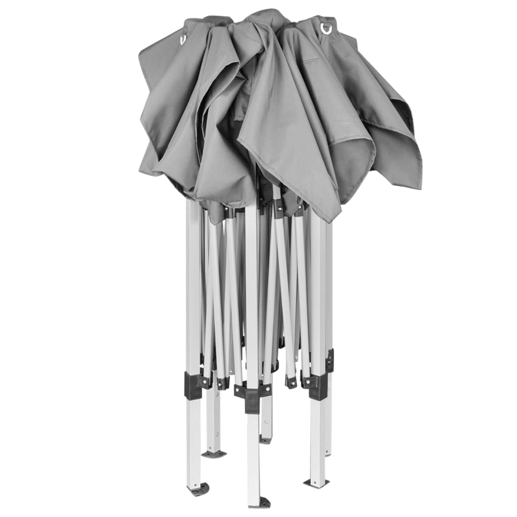 Vidaxl partytent pop-up zeshoekig inklapbaar 3,6x3,1m grijs