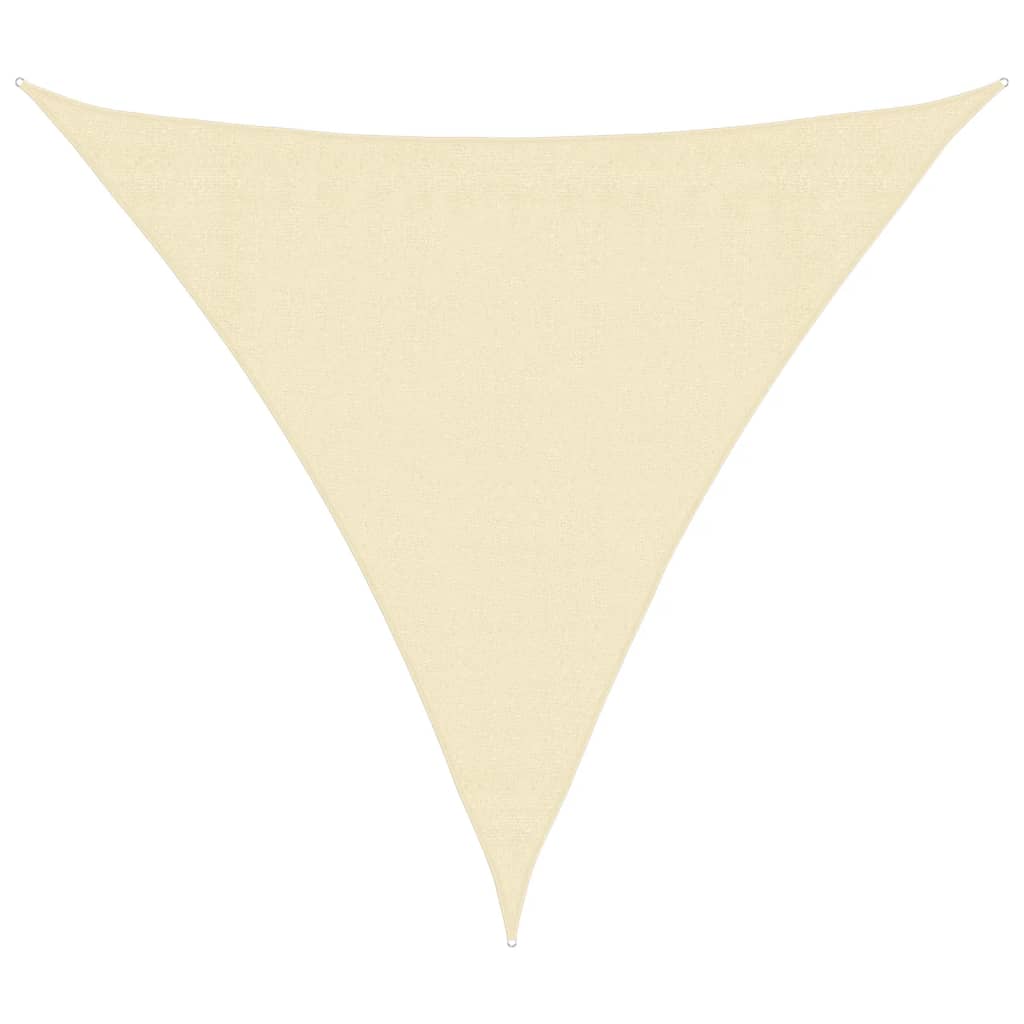 VidaXL Zonnescherm HDPE driehoekig 3,6x3,6x3,6m crème